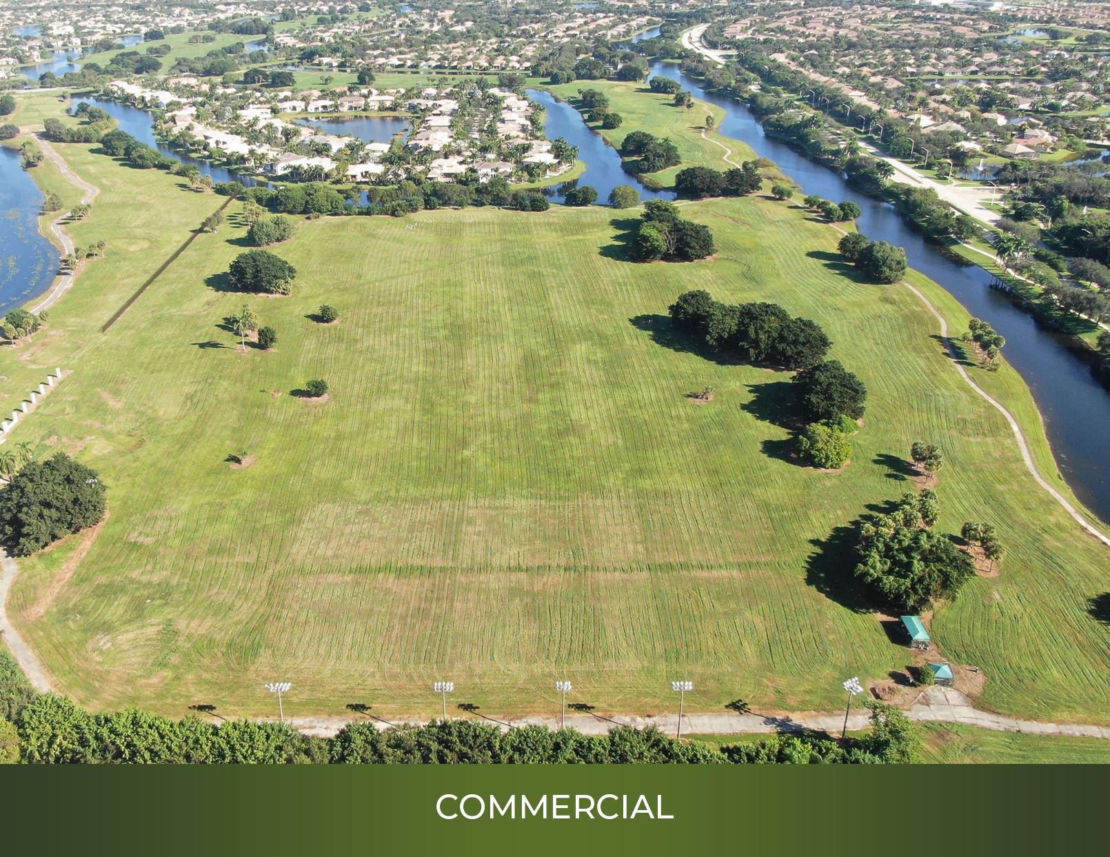 Aerial view of City purchased property